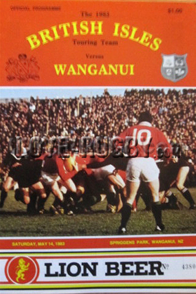 1983 Wanganui v British Lions  Rugby Programme